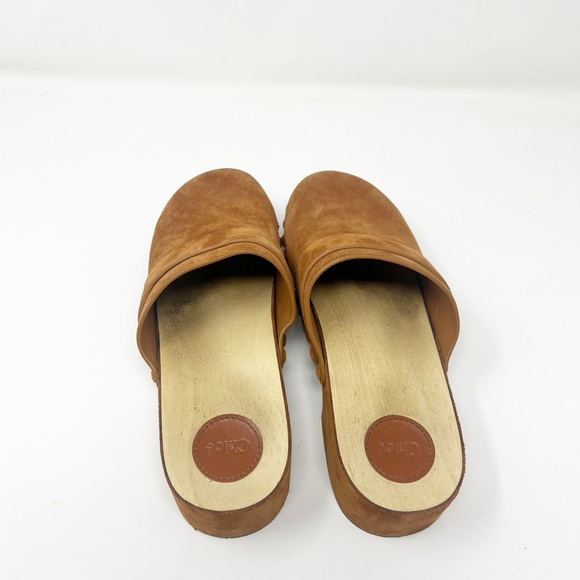 CHLOÉ Joy Suede Clogs in Saffron Sz 40 - Picture 6 of 7